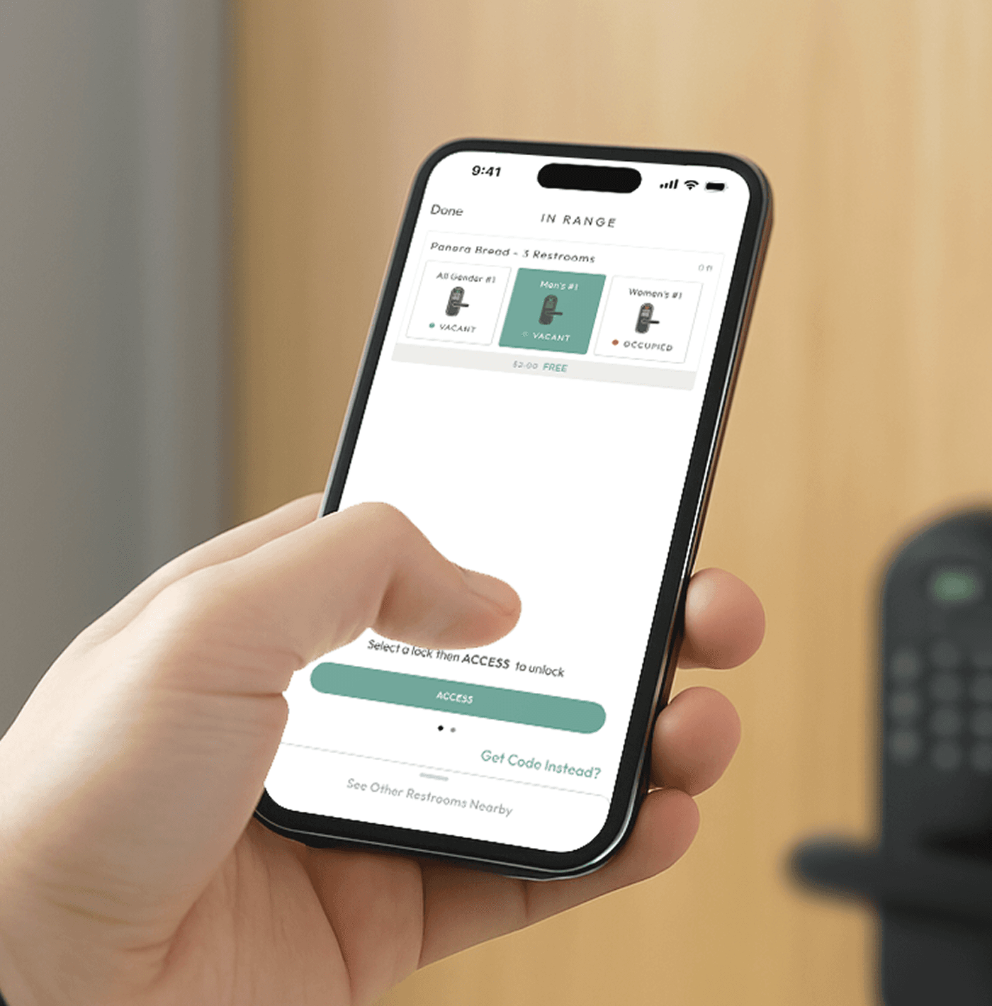 hand holding phone showing yedi app